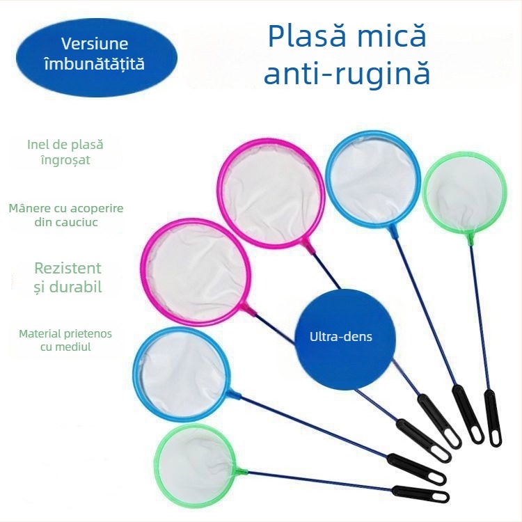 Plasă de pescuit pentru acvariu, utilizare casnică, rotundă sau pătrată, pentru prinderea peștilor decorativi mici și a peștilor aurii