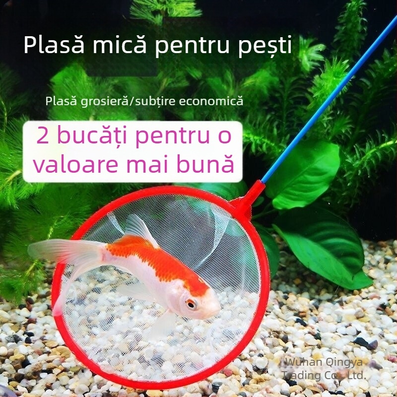 Plasă de pescuit pentru acvariu, utilizare casnică, rotundă sau pătrată, pentru prinderea peștilor decorativi mici și a peștilor aurii