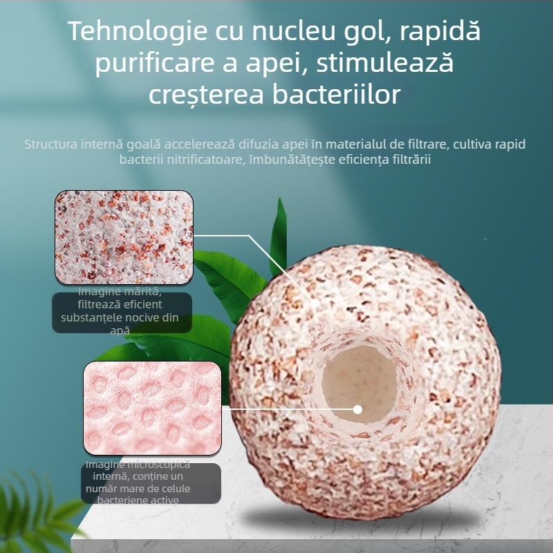 Medii filtrante din ceramică pentru acvariu — minge goală de cuarț, bilă nano-cultură biochimică, adăpost pentru bacterii; Brand: Great Craftsman Shancai; Greutate: catty