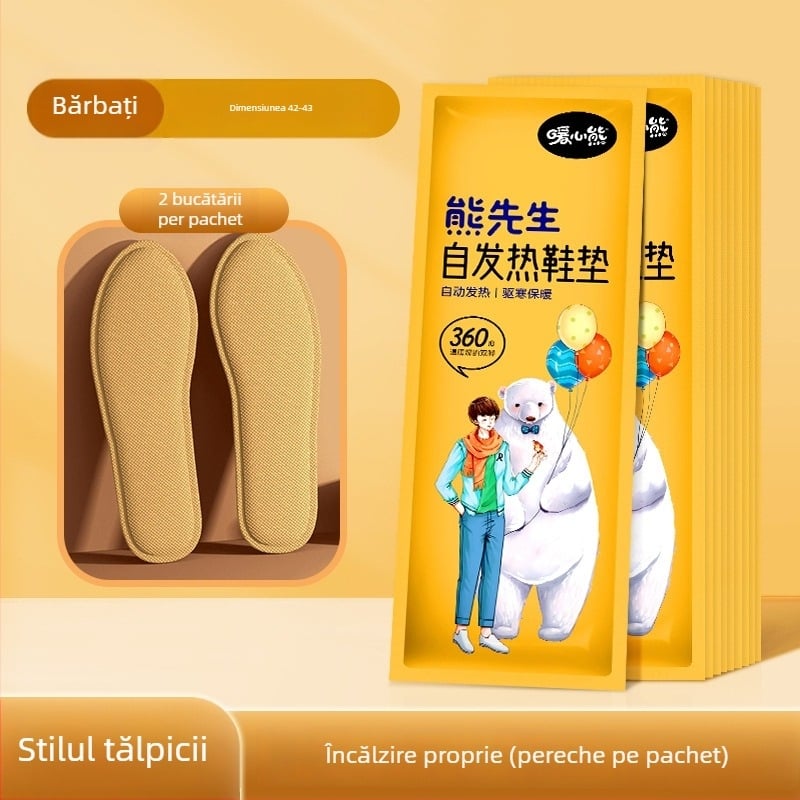 Tălpi încălzite pentru pantofi – fibră nețesută, talpă întreagă, încălzire de 8 ore, disponibile în diverse modele, unisex