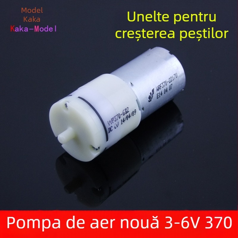 Pompa de aer pentru creșterea peștilor, model DIY, pompă de rezervă pentru întreruperea alimentării, model 370, greutate 0,1 kg