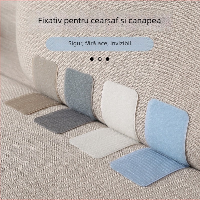Fixator pentru lenjerie de pat și perne de canapea, cu adeziv siliconic fără urme — patch anti-alunecare, invizibil, puternic