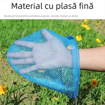 Plasă pentru insecte pentru copii, cu tijă telescopică — din oțel inoxidabil, brand Little Ancient Classmate, echipament pescuit/acvariu