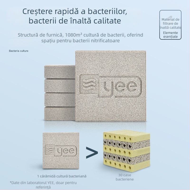 Material filtru pentru acvariu — mediu de filtrare din plastic, greutate 0.4 kg, marcă Yee