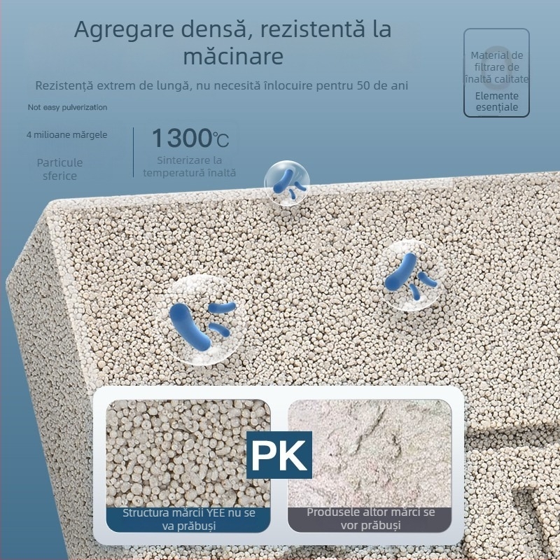 Material filtru pentru acvariu — mediu de filtrare din plastic, greutate 0.4 kg, marcă Yee
