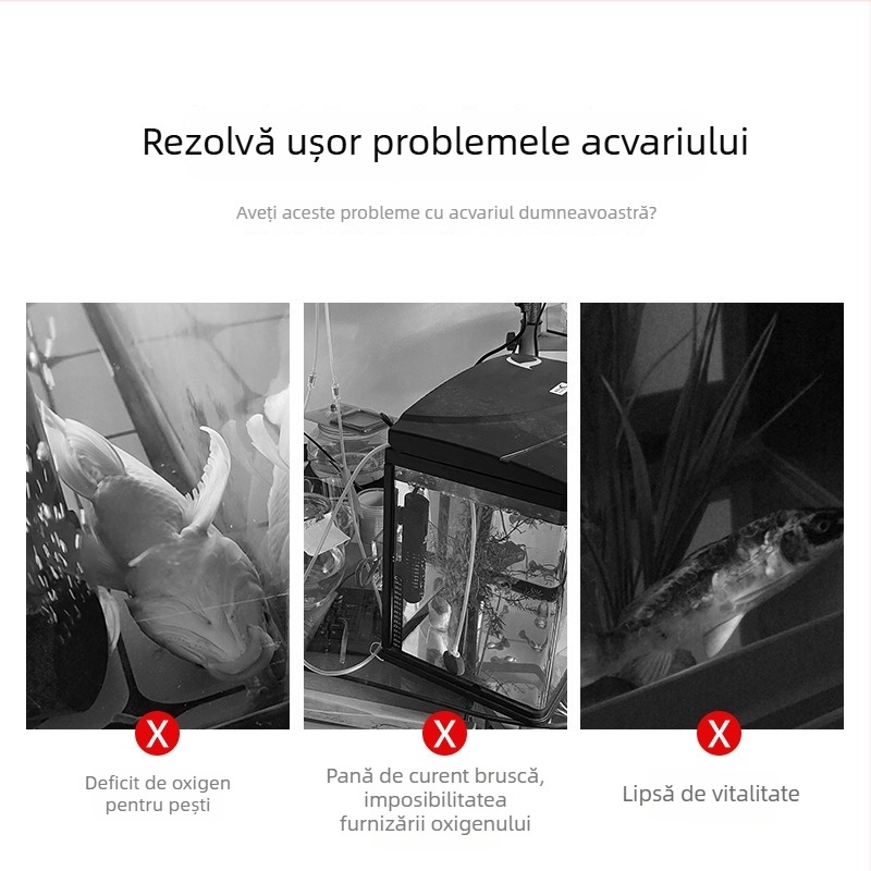 Pompa mini de oxigen pentru acvariu, alimentată cu baterie uscată No. 5 — aerator de urgență pentru pescuit în aer liber