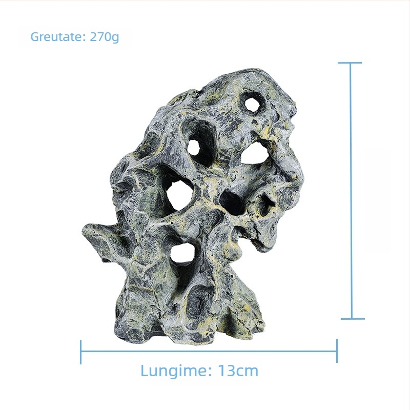 Pietriș decorativ pentru acvariu din rășină – Taihu Stone, decor pentru acvariu