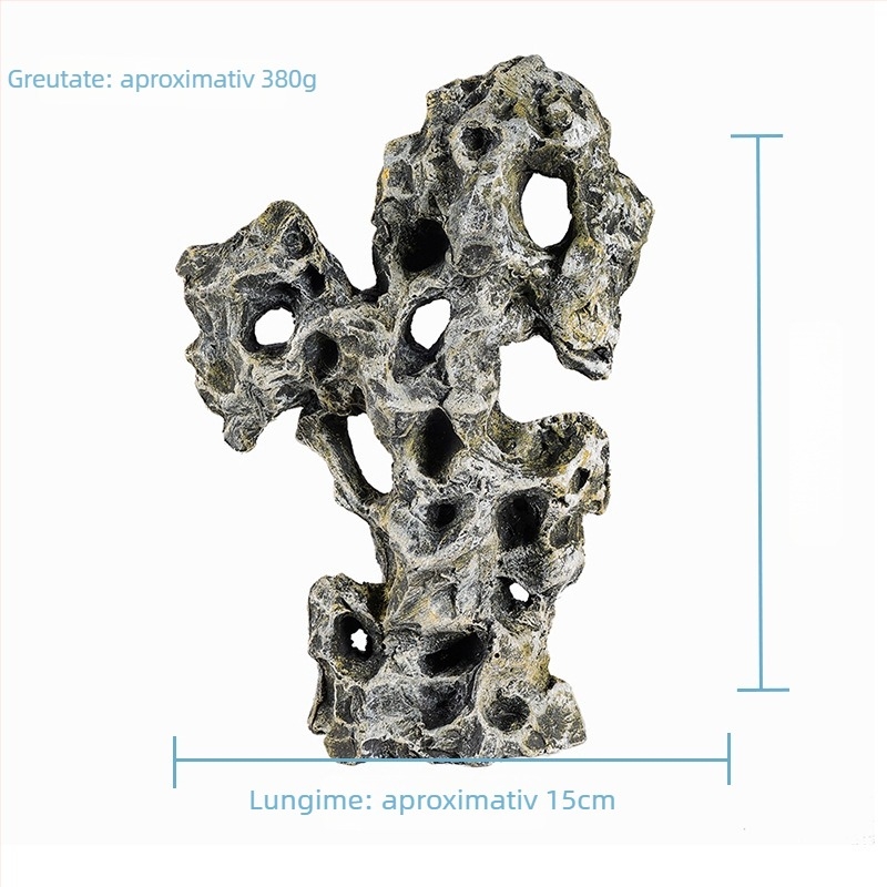 Pietriș decorativ pentru acvariu din rășină – Taihu Stone, decor pentru acvariu