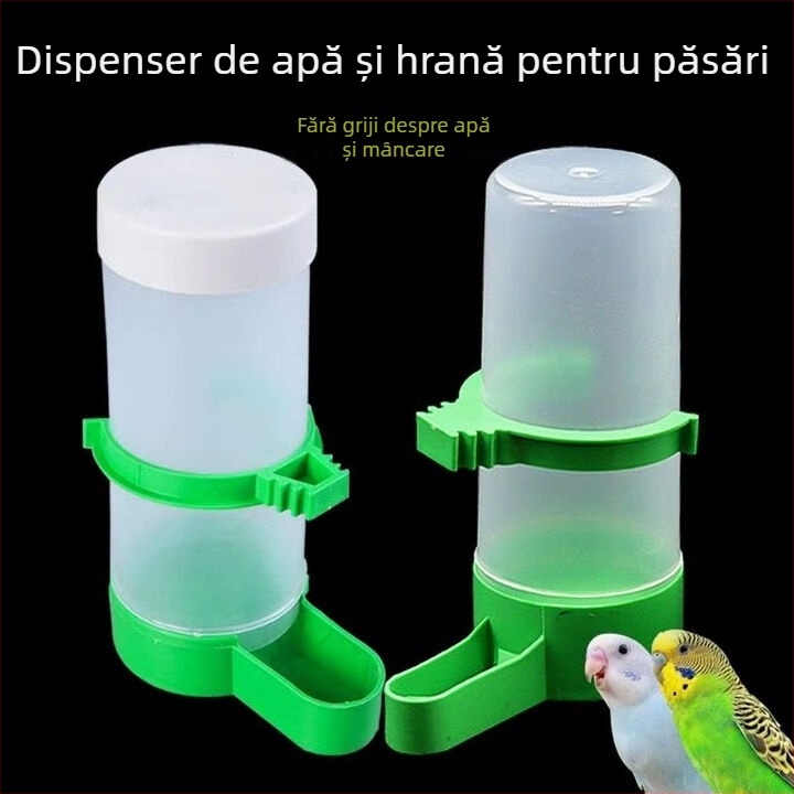 Dispenser de apă pentru păsări de companie, din plastic, potrivit pentru păsări în acvarii, alimentare semi-automatizată a apei