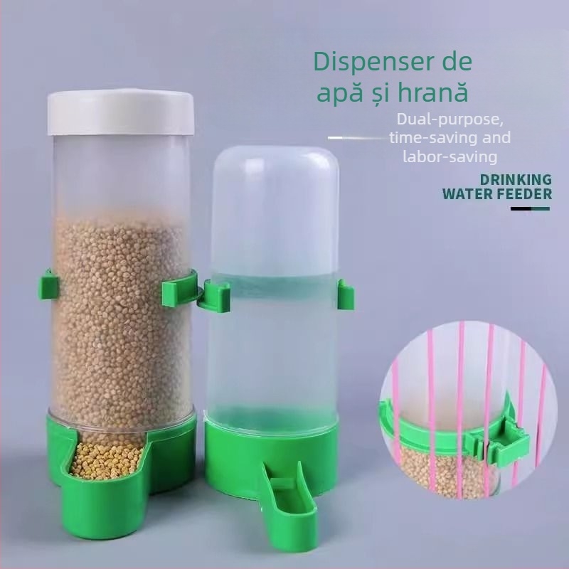 Dispenser de apă pentru păsări de companie, din plastic, potrivit pentru păsări în acvarii, alimentare semi-automatizată a apei