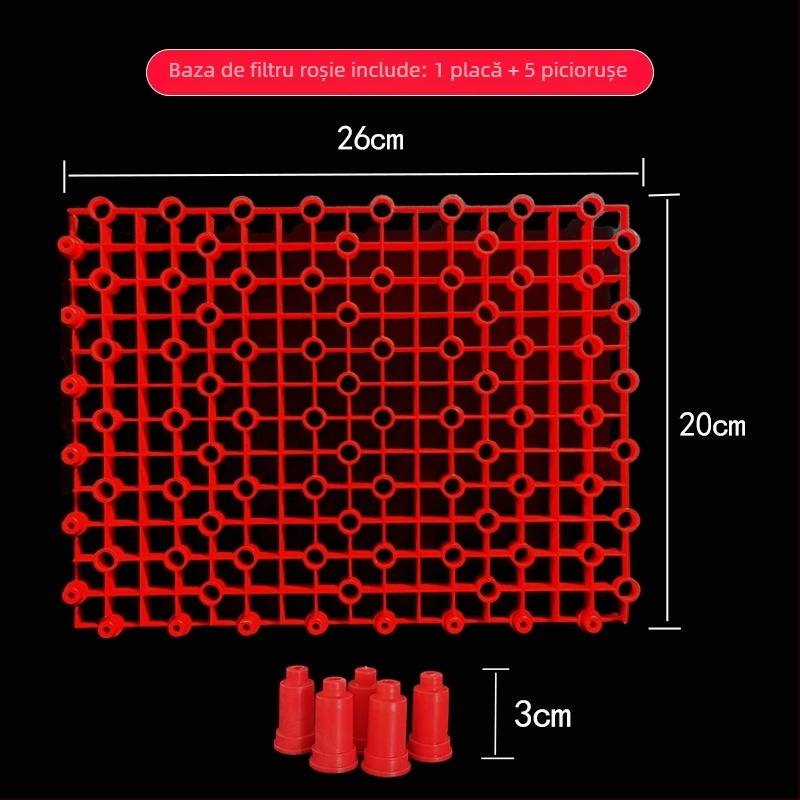 Platformă inferioară de filtrare pentru acvariu cu grilă pentru țestoase - Material PP, Greutate 131 g, Brand Yijingcheng