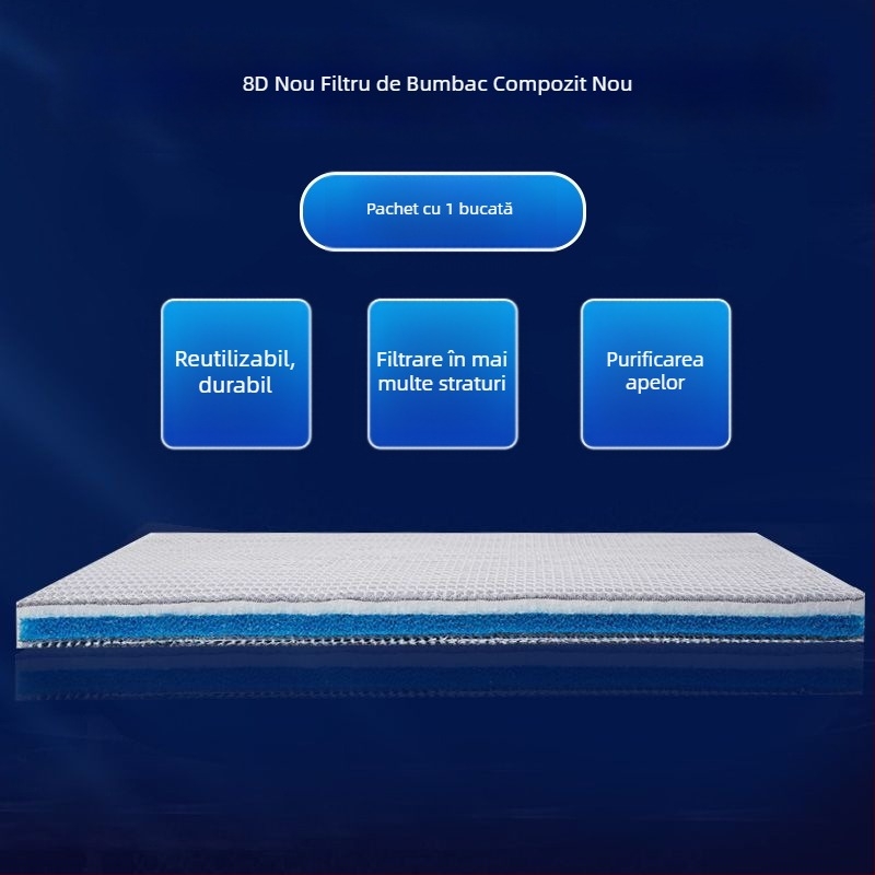 Naypet vată filtrantă pentru acvariu – fără adeziv, 8D, îngroșată