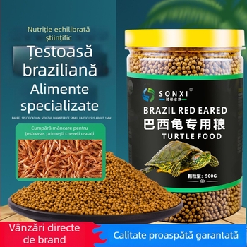 Hrană granule pentru țestoase tinere cu urechi roșii – hrană de acvariu pentru animale de companie