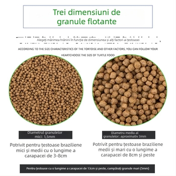 Hrană granule pentru țestoase tinere cu urechi roșii – hrană de acvariu pentru animale de companie