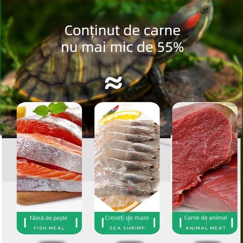 Hrană granule pentru țestoase tinere cu urechi roșii – hrană de acvariu pentru animale de companie