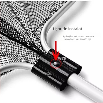 Plasă koi pentru pești, făcută manual, telescopic, pătrată, aliaj de aluminiu, greutate 1, echipament acvariu