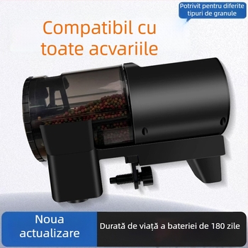 Hrănitor automat pentru acvariu, electric, programabil, pentru pești decorativi și țestoase, kit complet