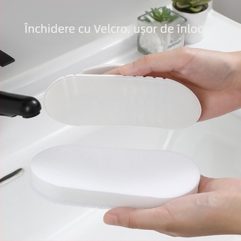 Hengwei Perie flexibilă pentru curățare baie cu mâner, PP + burete, ambalaj carton, 200 seturi