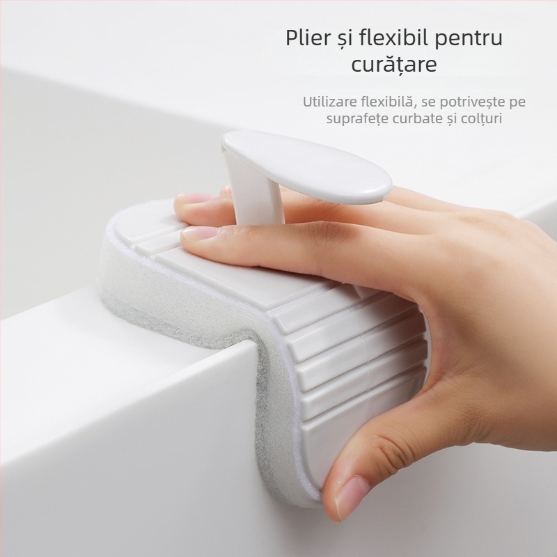 Hengwei Perie flexibilă pentru curățare baie cu mâner, PP + burete, ambalaj carton, 200 seturi