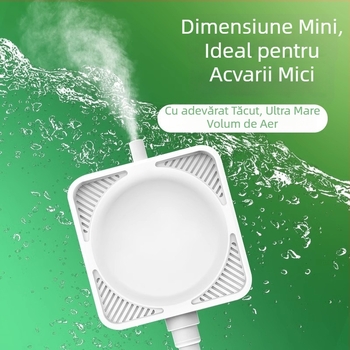 Pompa de oxigen pentru acvariu, compactă și extrem de silențioasă, cu o singură ieșire, brand Hundreds of years of flowers, neimportată