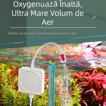 Pompa de oxigen pentru acvariu, compactă și extrem de silențioasă, cu o singură ieșire, brand Hundreds of years of flowers, neimportată