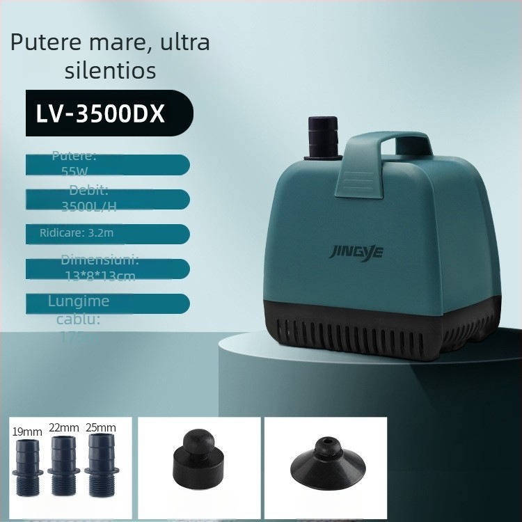 Pompă submersibilă pentru acvariu – filtrare și circulație, construcție din plastic, Jingye