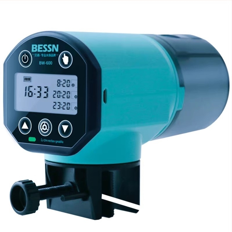 Hrănitor automat pentru pești de acvariu, din plastic, marcă BESSN, set complet, potrivit pentru acvariu