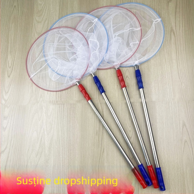 Plasă de insecte pliabilă pentru copii, pentru capturat libelule și fluturi (ramă din oțel inoxidabil; greutate 225 g; Chi Yiheng)