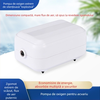 Pompă de oxigen pentru acvariu – ultra-quiet, oxigenator pentru uz casnic, compatibil OEM, producție autohtonă