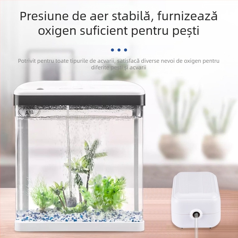 Pompă de oxigen pentru acvariu – ultra-quiet, oxigenator pentru uz casnic, compatibil OEM, producție autohtonă