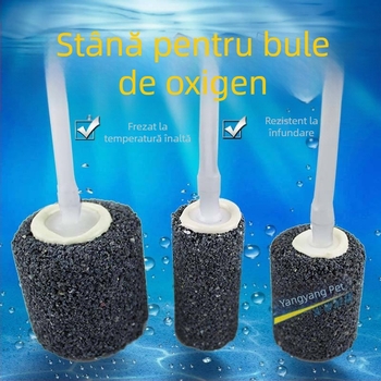 Set de aer pentru acvariu cu piatră de aer placă în formă de potcoavă piatră cu bule poroase groase și sand head ansamblu material otel nisip marca Chi to constant echipament pentru acvariu