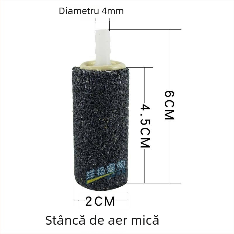 Set de aer pentru acvariu cu piatră de aer placă în formă de potcoavă piatră cu bule poroase groase și sand head ansamblu material otel nisip marca Chi to constant echipament pentru acvariu