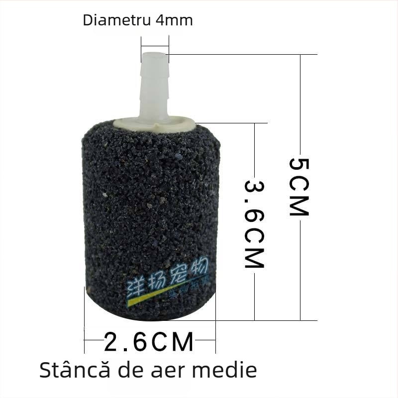 Set de aer pentru acvariu cu piatră de aer placă în formă de potcoavă piatră cu bule poroase groase și sand head ansamblu material otel nisip marca Chi to constant echipament pentru acvariu