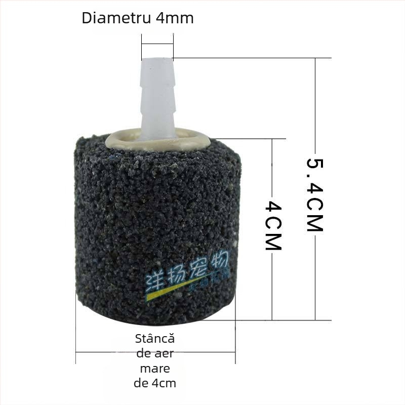 Set de aer pentru acvariu cu piatră de aer placă în formă de potcoavă piatră cu bule poroase groase și sand head ansamblu material otel nisip marca Chi to constant echipament pentru acvariu