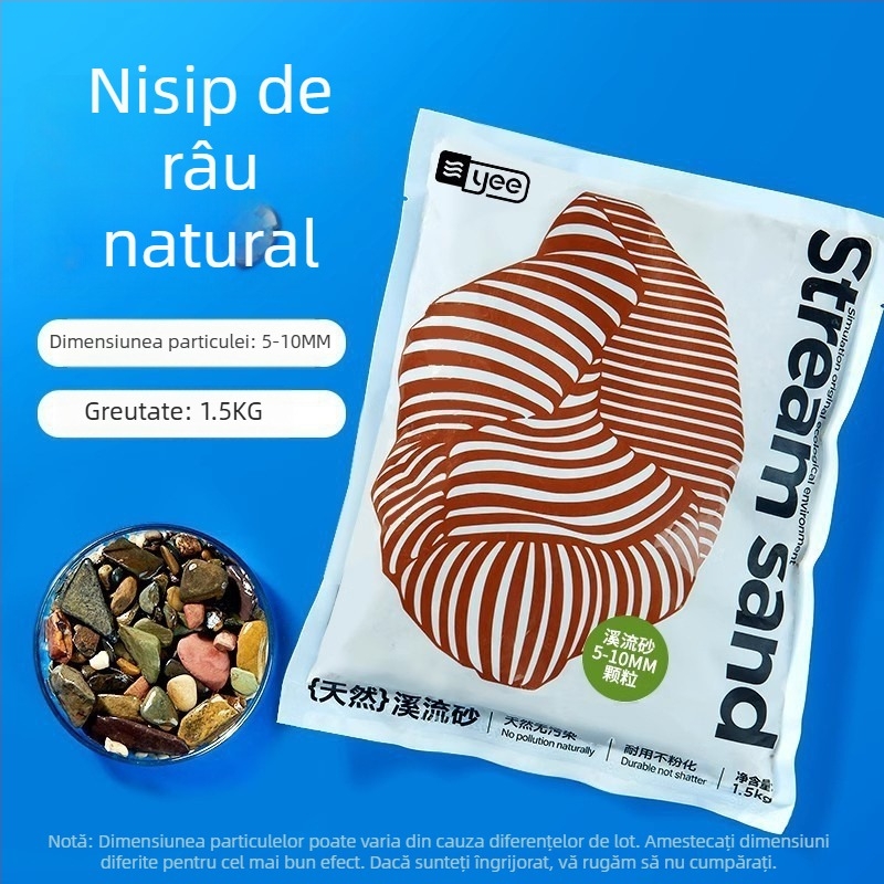 Nisip de râu din gresie pentru acvariu, substrat natural la fund, decor peisaj pentru acvariu, 1,5 kg, origine Shandong
