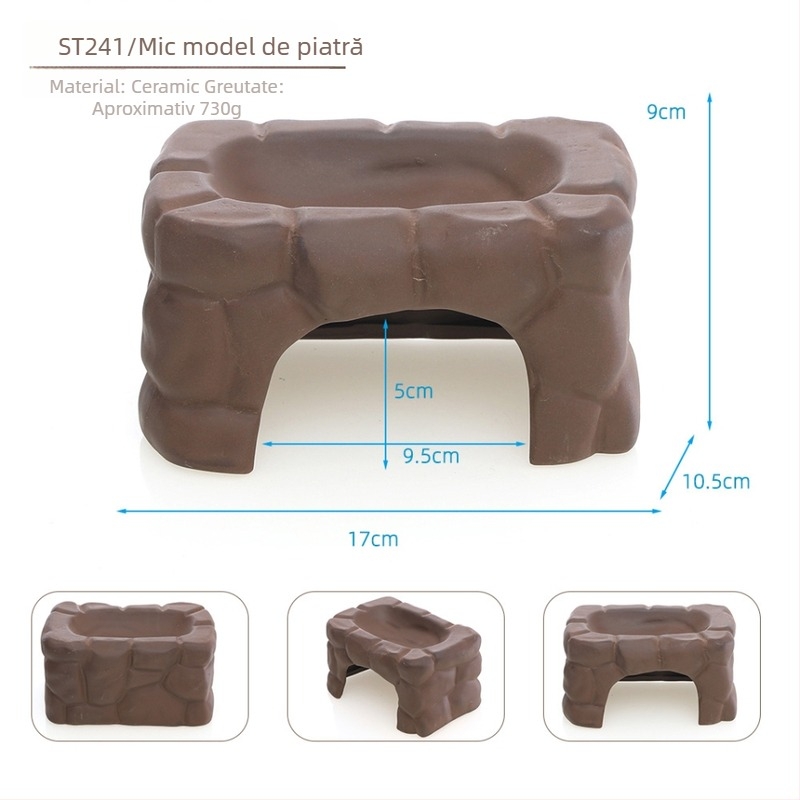 Statuetă decorativă din ceramică în formă de țestoasă, brand Fish Family, decor pentru casă