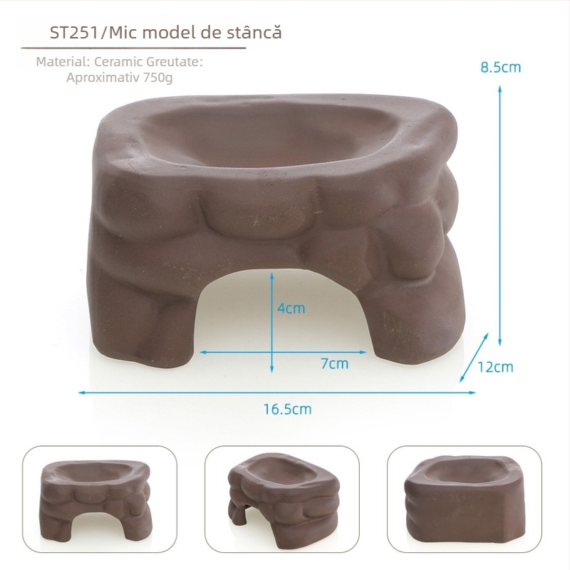 Statuetă decorativă din ceramică în formă de țestoasă, brand Fish Family, decor pentru casă