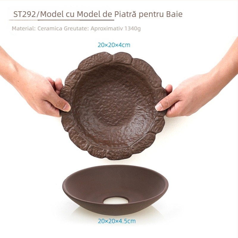 Statuetă decorativă din ceramică în formă de țestoasă, brand Fish Family, decor pentru casă