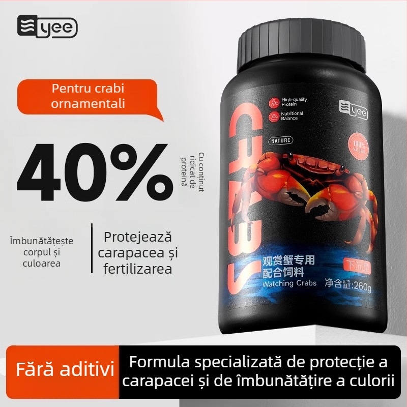 Hrană Yee pentru crabi decorativi - cu conținut proteic ridicat, formulă subțire, cutie 10