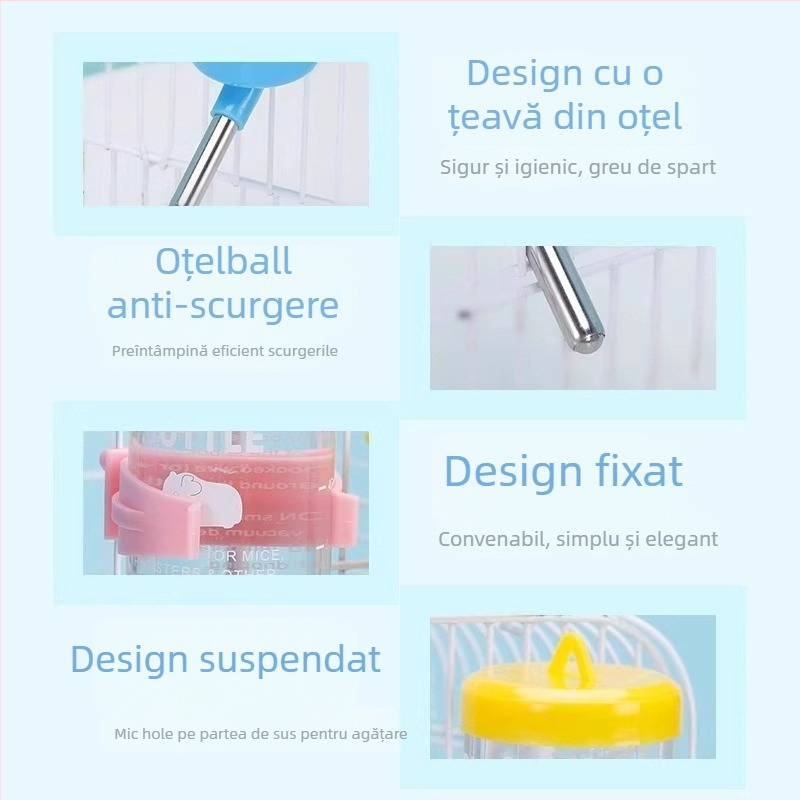 Sticlă de apă din plastic pentru animale de companie mici — Hangge, neimportată, potrivită pentru acvarii