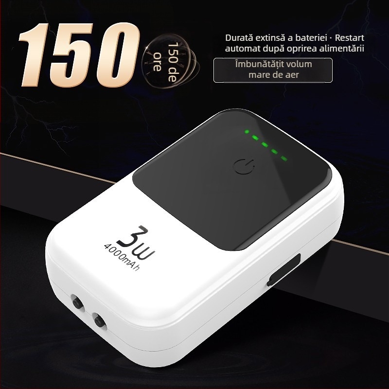 Pompă de oxigen reîncărcabilă — aerator portabil pentru pescuit în aer liber și creșterea peștilor acasă, foarte silențios