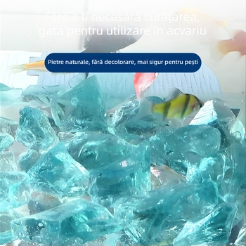 Piatră de sticlă neregulată pentru fundul grădinii și al acvariului, 500 g, 1 bucată