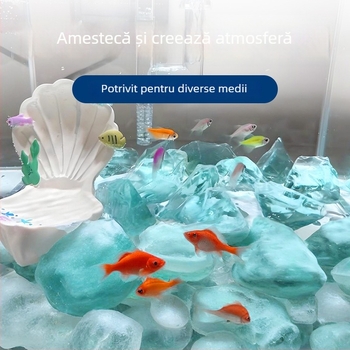 Piatră de sticlă neregulată pentru fundul grădinii și al acvariului, 500 g, 1 bucată