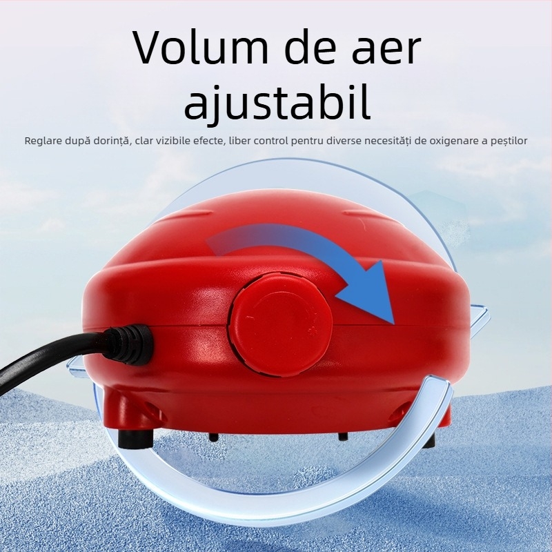 Naichong pompă de oxigenare pentru acvariu, alimentare DC, debit de aer reglabil și oxigenare în profunzime.