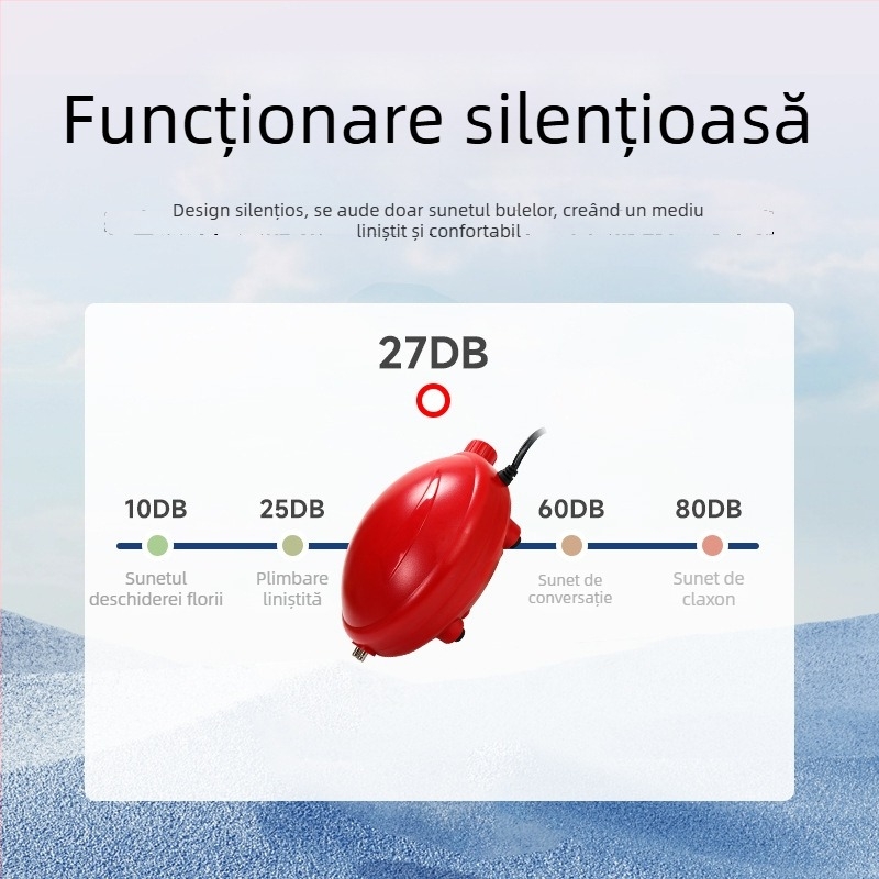 Naichong pompă de oxigenare pentru acvariu, alimentare DC, debit de aer reglabil și oxigenare în profunzime.