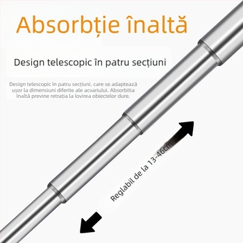 Plasă de pescuit din oțel inoxidabil retractabilă, cu mâner lung, formă rotundă și pătrată (50 g)