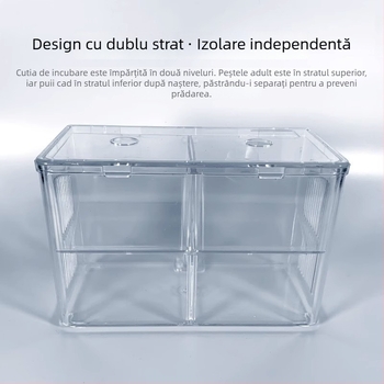 Cutie din polipropilenă pentru izolare și incubare a guppy-ului și a peștilor tropicali