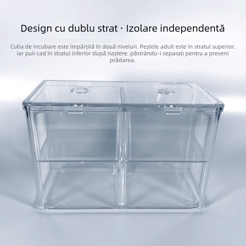 Cutie din polipropilenă pentru izolare și incubare a guppy-ului și a peștilor tropicali