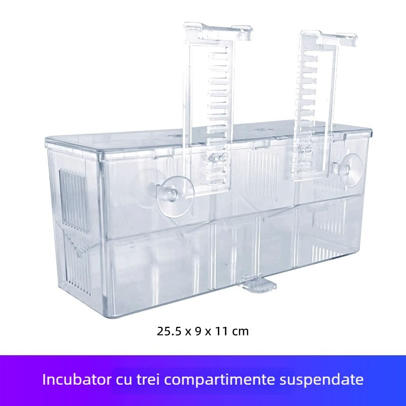 Cutie din polipropilenă pentru izolare și incubare a guppy-ului și a peștilor tropicali