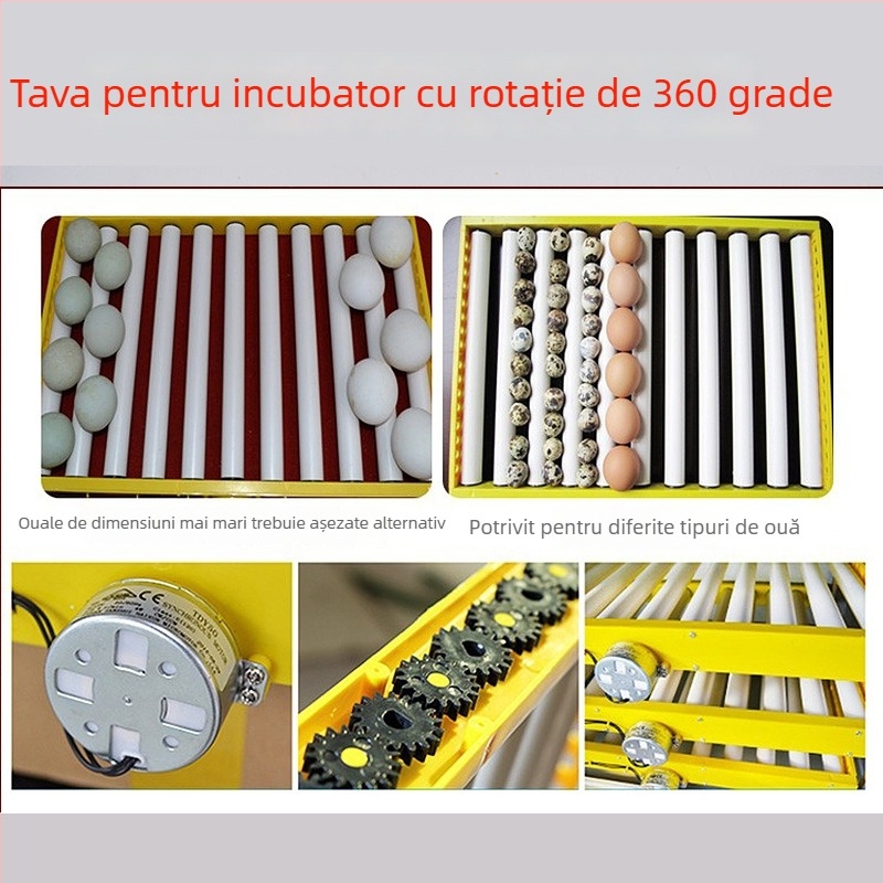 Jiayu Incubator pentru ouă și coș de ecloziune pentru găini – 360° rulare automată a ouălor, 6 luni garanție, pentru creșterea animalelor și acvacultură